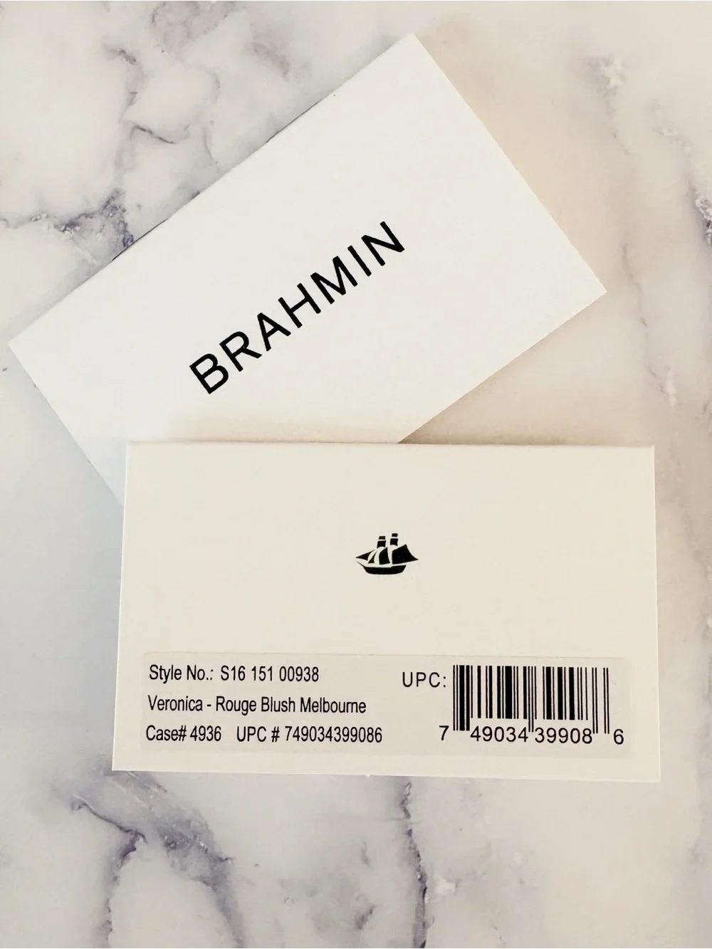 Brahmin Veronica Rouge Blush Leather Envelope Full Size Wallet